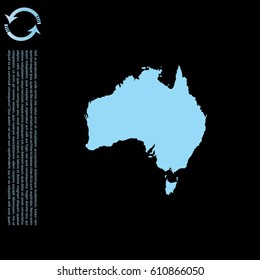 Map of Australia. vector illustration