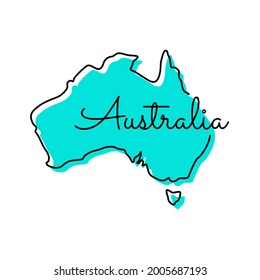 Map of Australia Vector Illustration Design Template.