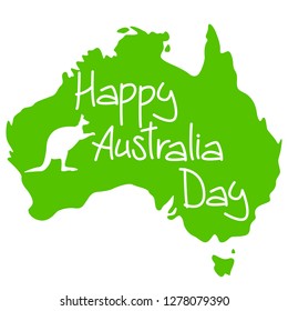 map of Australia vector illustration. Happy Australia day.