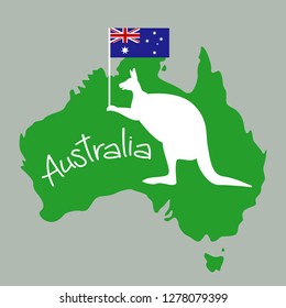 map of Australia vector illustration. Happy Australia day.