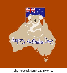 map of Australia vector illustration. Happy Australia day