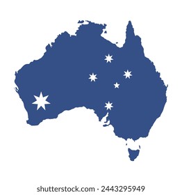 Map of Australia. Australia map vector template icon.