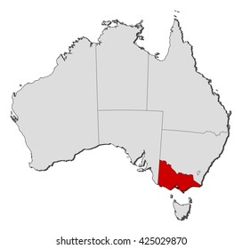 Map - Australia, Victoria