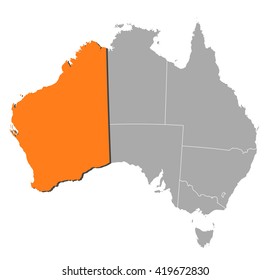 Map - Australia, Western Australia