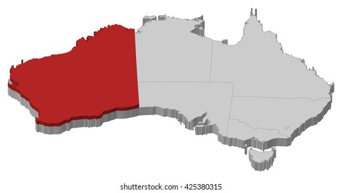 Map - Australia, Western Australia