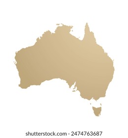 Map of Australian, sign silhouette. World Map Globe. Vector Illustration isolated on white background. African continent.