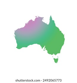 Map of Australian, sign silhouette. World Map Globe. Vector Illustration isolated on white background. African continent.