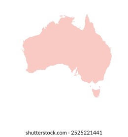 Mapa de Australia, silueta de signo. Mapa mundial Globo. Ilustración vectorial aislada sobre fondo blanco. Continente africano.