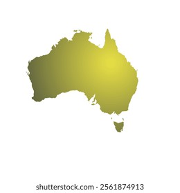 Map of Australian, sign silhouette. World Map Globe. Vector Illustration isolated on transparent background. African continent.