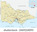 Map of the australian state victoria