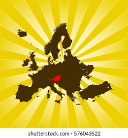 map of Austria