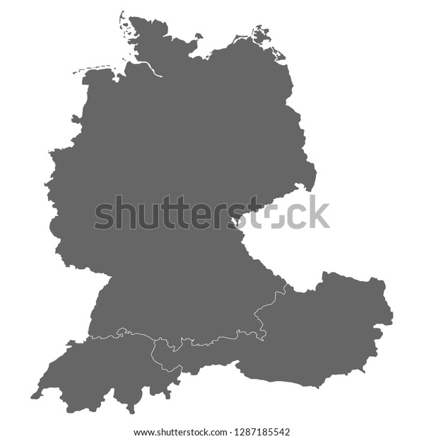 オーストリア ドイツ スイスの地図 のベクター画像素材 ロイヤリティフリー