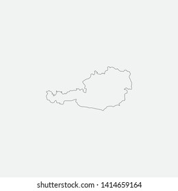 Map of Austria graphic element Illustration template