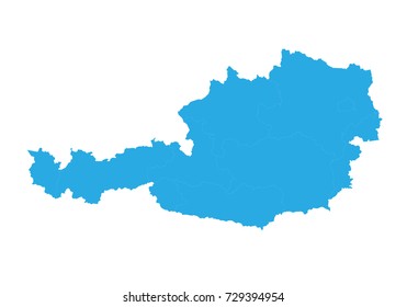Map of austria. High detailed vector map - austria.