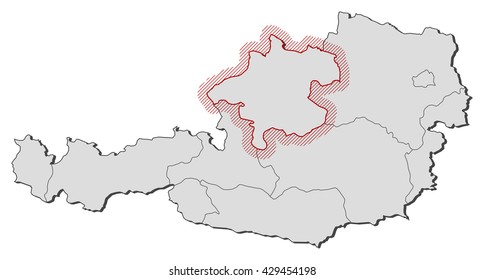 Map - Austria, Upper Austria