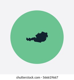 Map of Austria Vector Illustration

