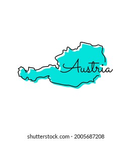 Map of Austria Vector Illustration Design Template.