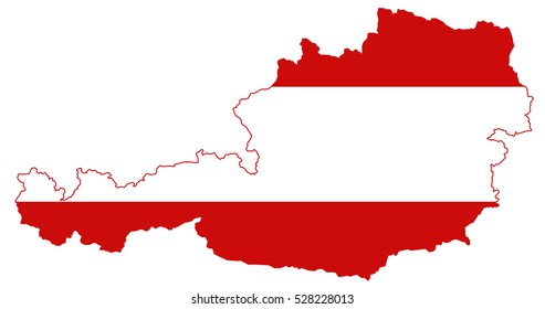 Map of Austria Vector Illustration. on white background