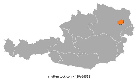 Map - Austria, Vienna