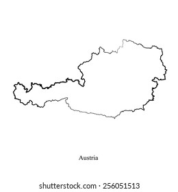 Map of Austria for your design, concept Illustration.