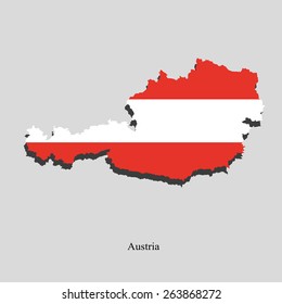 Map of Austria for your design, concept Illustration.