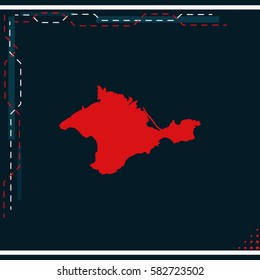 Map of Autonomous Republic of Crimea.