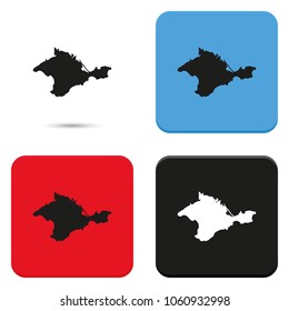 Map of Autonomous Republic of Crimea vector icon.