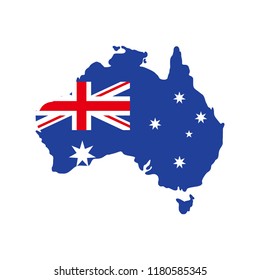 map of autralia Australia Flag country map of australia day australia vector template