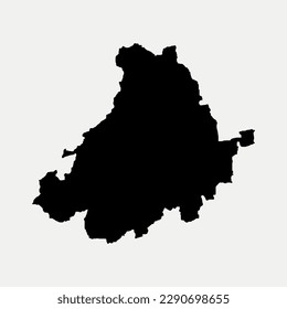 Map of Avila - Castile and Leon - Spain outline silhouette graphic element Illustration template design
