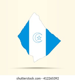Map of Awdalland in Awdalland flag colors