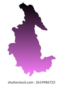 Map of Ayacucho on white