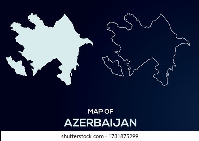 Map of Azerbaijan. Abstract design, vector illustration by using adobe illustrator. Azerbaijan isolated map. Azerbaijan Outline map. Editable Map design for anywhere uses. svg