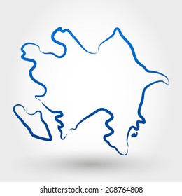 map of azerbaijan. map concept svg