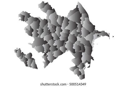 map of Azerbaijan country vector 
