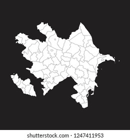 Map of Azerbaijan - High detailed on black background. Abstract design vector illustration eps 10.