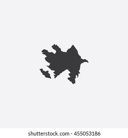 Map of Azerbaijan Vector Illustration