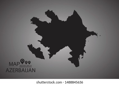 map of Azerbaijan. Vector illustration eps 10.