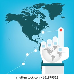 map, background, hand vector, successful business, globe, raise