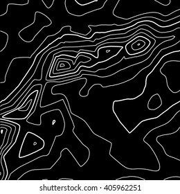 Map background with topographic contours. Abstract topographic map. Vector Illustration.
