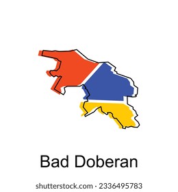 Map of Bad Doberan. Vector design template on white background