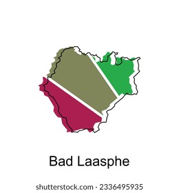Map of Bad Laasphe. Vector design template on white background