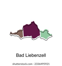Map of Bad Liebenzell. Vector design template on white background