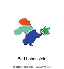 Map of Bad Lobenstein. Vector design template on white background