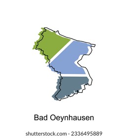 Map of Bad Oeynhausen. Vector design template on white background