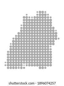 Map of Baden-Wuerttemberg as vector illustration