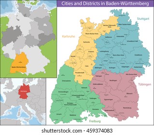 Map of Baden-Wurttemberg