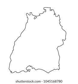 Map of Baden-Wurttemberg - Germany Vector