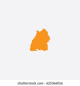 Map of Baden-Wurttemberg - Germany Vector Illustration

