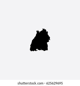 Map of Baden-Wurttemberg - Germany Vector Illustration

