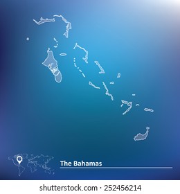 Map of Bahamas - vector illustration